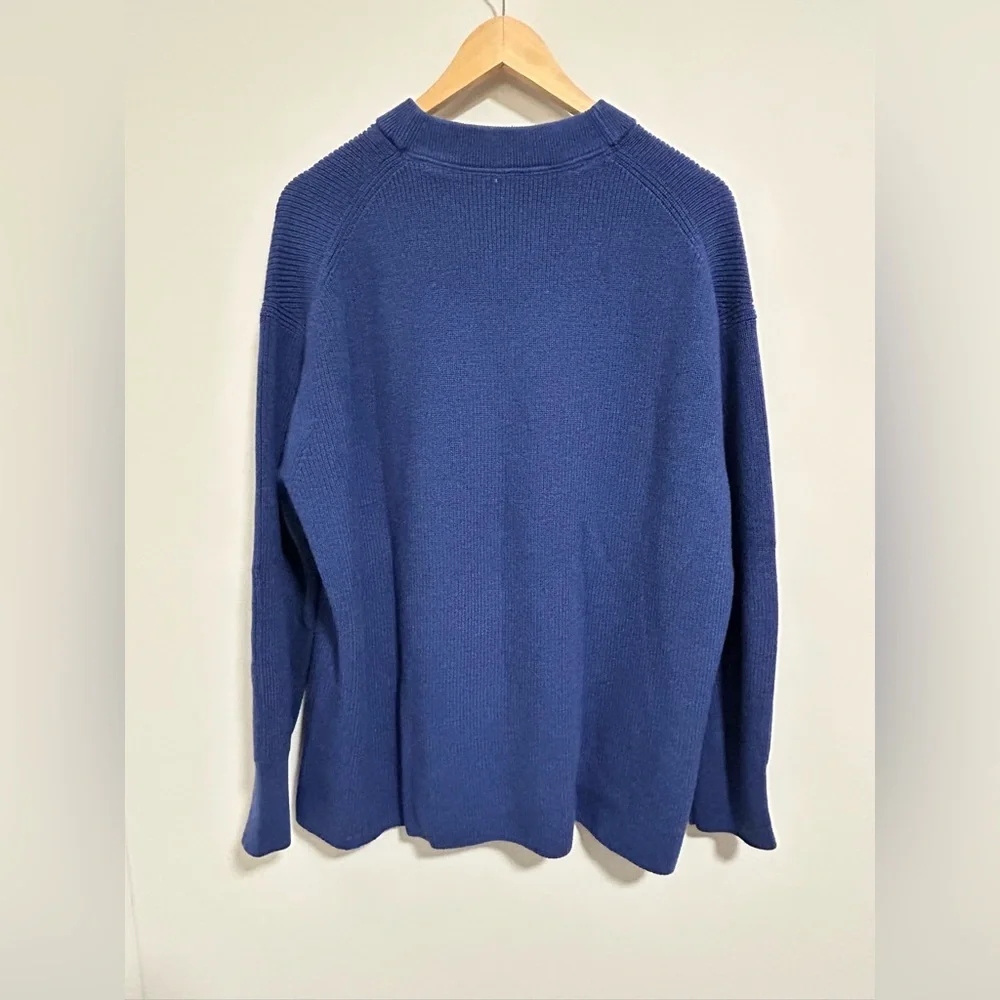 Lululemon Merino Wool Blend Ribbed Crewneck Sweater, Heathered Psychic Blue, 12 - Picture 7 of 9